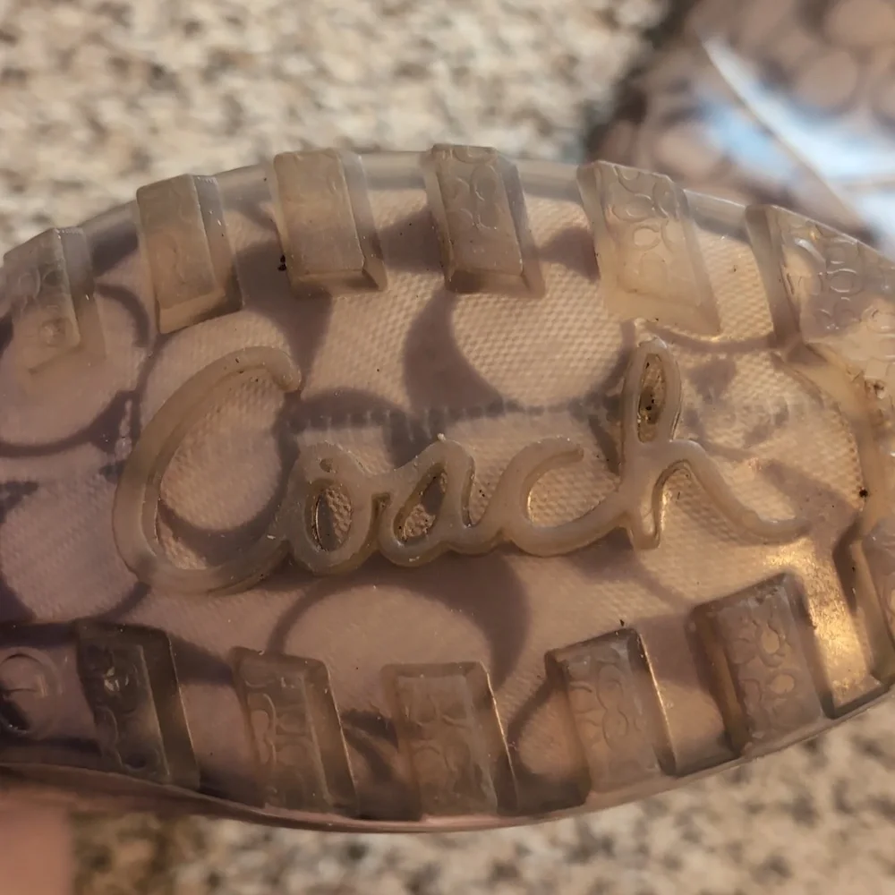Coach Stylish Brown Patterned Women's Rain Boots - Picture 4 of 5
